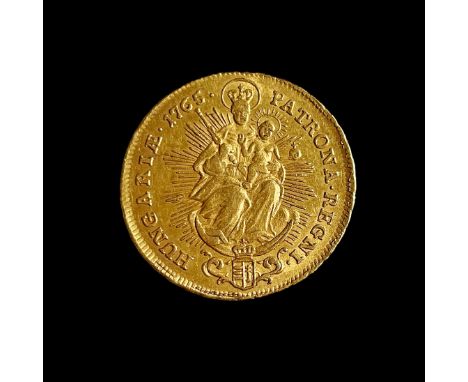 Goldmünze"Patrona Regni Hungariae K. B. (2)", 1765; ss; D: 25 mm; 7 g.