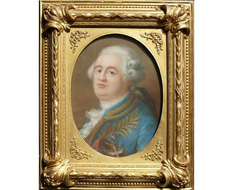 Perroneau, Jean-Baptiste (1715 Paris - 1783 Amsterdam)"Portrait eines adligen Herrn"; mit Orden dekorierter Uniform; Pastell/