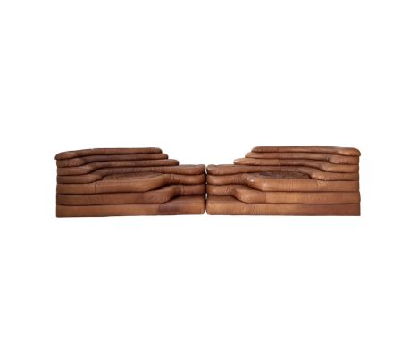 Set von 2 De Sede DS-1025 'Terrazza' Sofas (1970er Jahre)entworfen von Ubald Klug und Ueli Berger 1972 für den Schweizer Hers