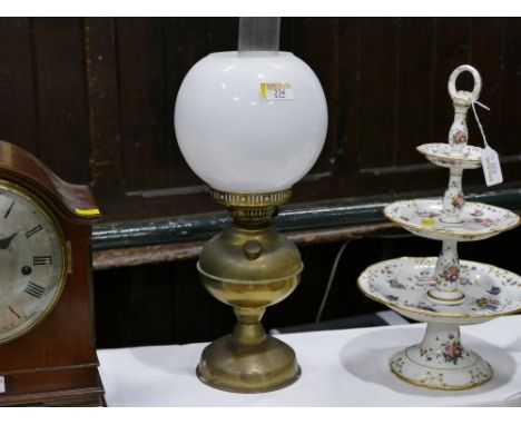 Vintage brass Aladdin lamp with shade