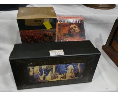Lord of The Rings cassette tape set, War and Peace ten cassette audio set and I Capture The Castle audio book cassette