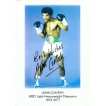 John Conteh signed 12x8inch colour photo. Good condition Est.
