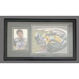 Moto Gp Gregorio Lavilla signed 20x12 inch overall mounted and framed colour photo display