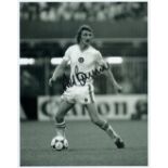 Football Des Bremner signed 10x8 inch black and white photo pictured in action for Aston Villa. Good