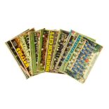 Football collection 10, signed 1980's team 16x12 inch multi signed magazine posters includes Everton