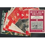 Official vintage Match Day programme collection of approx 10 programmes from various clubs around