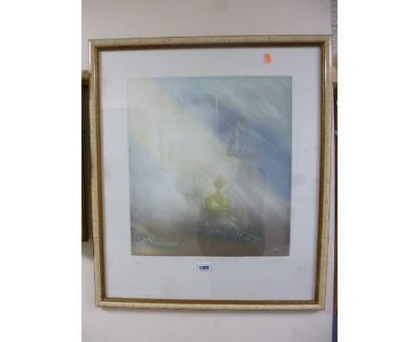 JANET TREBY 'PRACTICE ROOM 2', signed limited edition print, no 127/200, approximately 63.5cm x 55cm, together with Rayo fema