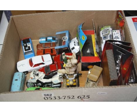 A QUANTITY OF UNBOXED AND ASSORTED PLAYWORN DIECAST VEHICLES, to include Corgi Toys Volkswagen Van 'Toblerone', No.441 and Hi