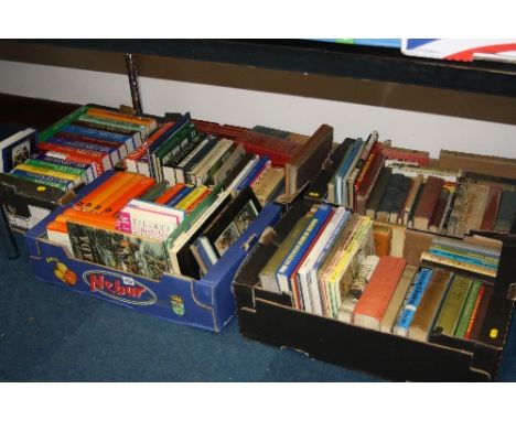 FIVE BOXES OF HARDBACK BOOKS, including Millers Collectables Price Guides and Transport history series by Daron F. Duckham an