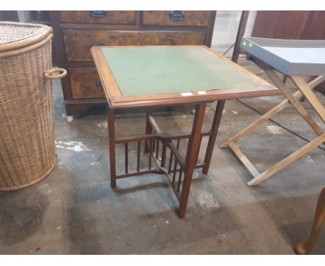 A mahogany tilt top card table 