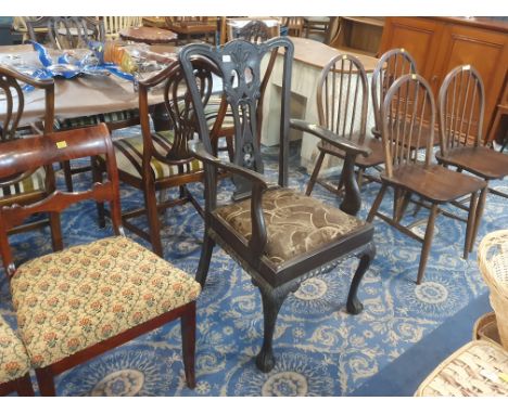 A 19th century Chippendale style carver chair 