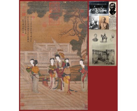 A Chinese Scroll Painting By Tang Yin84x52cmColonel Sir Claude Maxwell MacDonaldSir Claude Maxwell MacDonald (1852-1915) was 