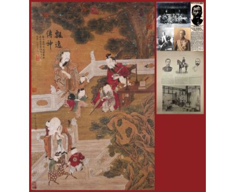 A Chinese Scroll Painting By Wu Daozi81x53cmColonel Sir Claude Maxwell MacDonaldSir Claude Maxwell MacDonald (1852-1915) was 