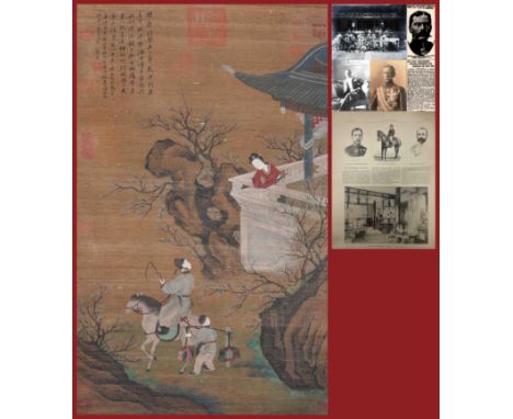 A Chinese Scroll Painting By Tang Yin86x52cmColonel Sir Claude Maxwell MacDonaldSir Claude Maxwell MacDonald (1852-1915) was 