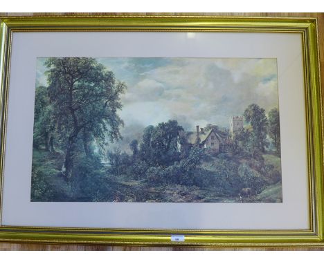 Large gilt framed Constable print 100 x 70cm