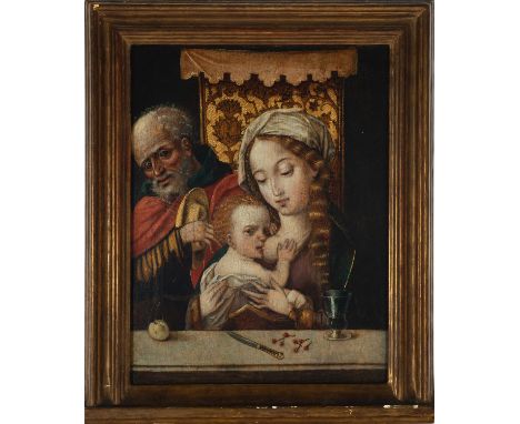 No reserve lot, property of a Gentleman, estate liquidation. Oil on panel, measurements: 37 x 29. Joos van Cleve (Cleveris?, 