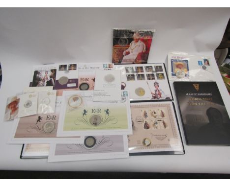 A collection of Royal and Westminster Mint presentation coins and first day cover coins, etc 