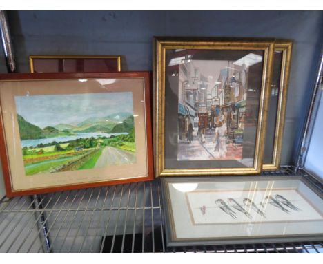 A collection of prints and paintings, including Brighton Lanes, etc. (5) 