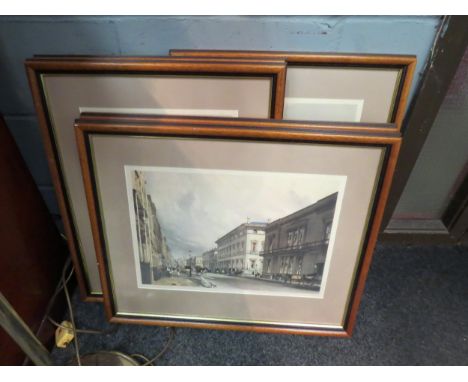 Five framed and glazed views of London by Thomas Sholter-Boys, 20th Century prints after 19th Century originals, 45cm x 33cm 
