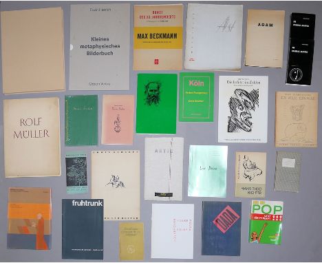 Sammlungsnachlass von 26 interessanten Kunstbüchern und Graphikmappen, teils mit OriginalenErwin Heerich, "Kleines metaphysis