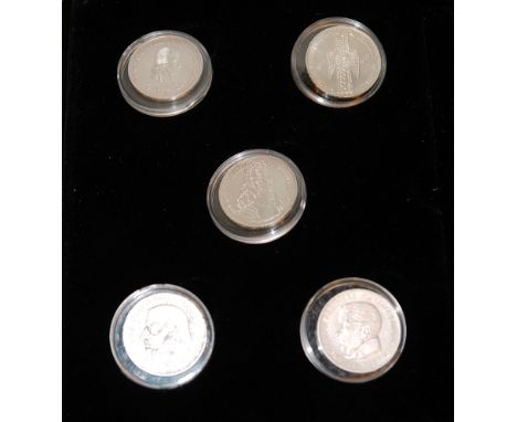 5 Gedenkmünzen 5 DM BRD 1952-19735 DM Germanisches Museum 1952, Gedenkmünze in Silber, zur 100 Jahrfeier des Germanischen Mus
