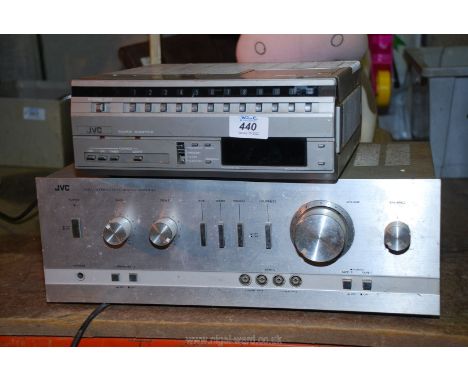 A JVC Tuner/Amplifier and a JVC tuner.