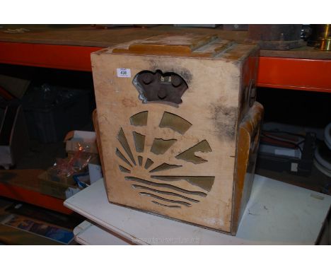 An Art Deco style wooden cased, valve Radio Receiver.