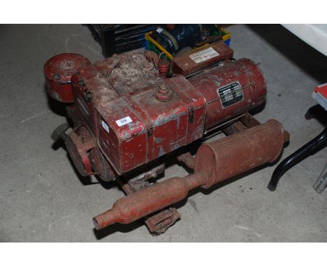 A petrol-engined 5 kva single phase Generator with a Briggs and Stratton 11 HP petrol engine and mounted on a trolley. Engine