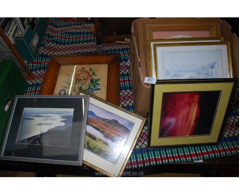 A quantity of pictures and prints.