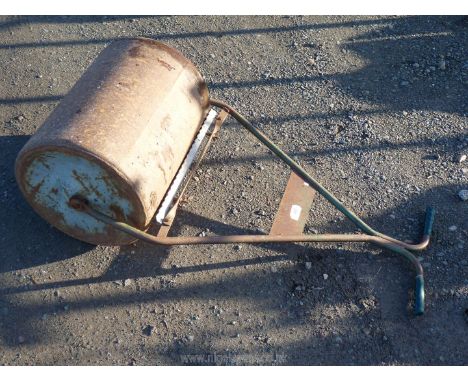 An 18" lightweight water filled garden roller.
