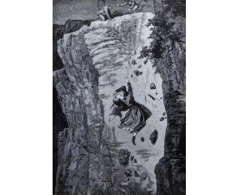 KATHARINA FRITSCH (German, b.1956) '2 Zeitungsillustrationen, Felsensturtz, 2006', silkscreen on forex, 200cm x 137cm. (Subje