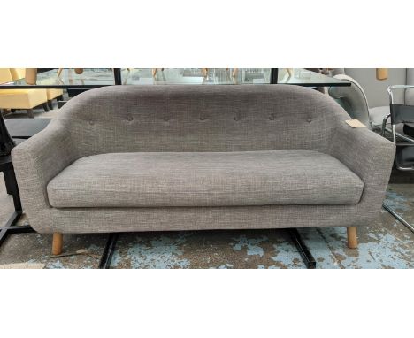 SOFA, 1960s Danish style, 174cm L x 76cm H with grey upholstery. (similar to the previous lot) 