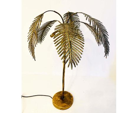 MAISON JANSEN STYLE PALM TREE LAMP, gilt metal, 80cm x 48cm. 