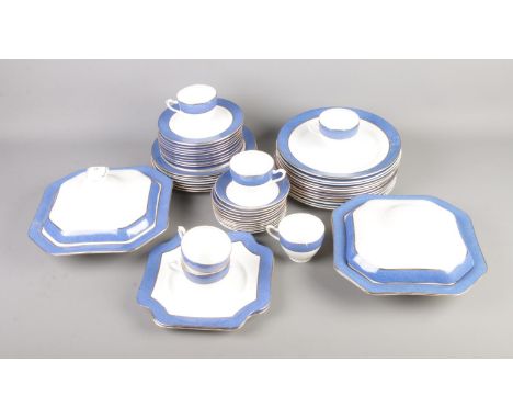 A Grafton china tea service including tureens, tea cups and saucers. Approx. 49 pieces.  