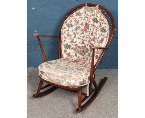 An Ercol spindle back rocking chair.  