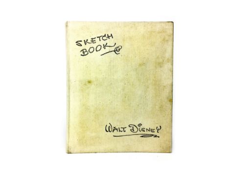 AUTOGRAPHED COPY OF THE WALT DISNEY 'SKETCH BOOK', the first page bearing signature of Walt Disney, dated '38, printed and bo