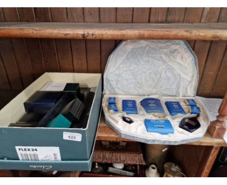 A vintage boxed set of toiletries, Soir de Paris, Bourjois,  including talc, hand soap, Eau de Cologne, bath cubes etc and a 