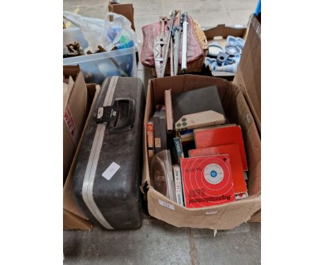 A vintage typewriter, granddaughter clock and a collection of 8mm cine films.