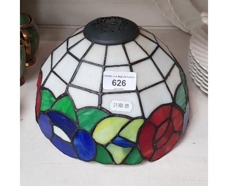 Modern leaded glass lamp shade