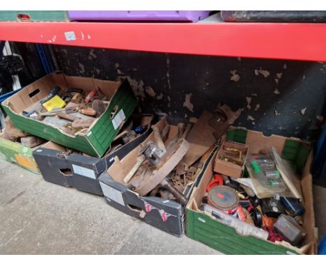 5 boxes of garage tools etc  
