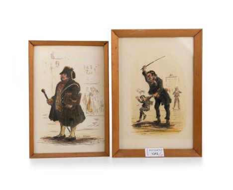 * HARRY KEIR (SCOTTISH 1902 - 1977), FOUR CHARLES DICKENS CHARACTER SKETCHES, comprising Daniel Quilp, Oliver Twist, Mr Bumbl