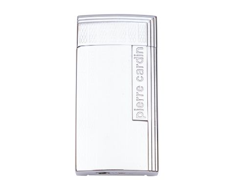 Pierre Cardin. A chrome plated cigar lighter, signed as per title with single jet flame and fold out cigar cutter (44-46 ring