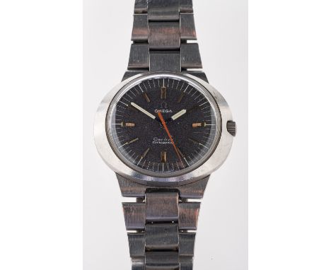 Omega Genève Dynamic a gentleman's stainless steel wristwatch the brown dial signed Omega Dynamic, with sweep seconds hand, t