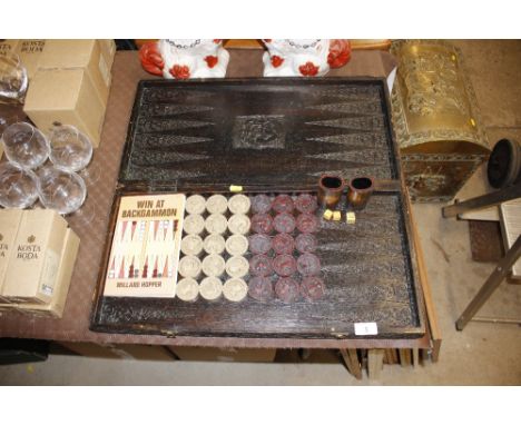 A backgammon set