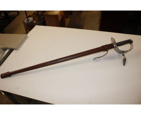 A George V sword. 1897 patent by R Mole and scabbard