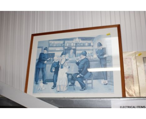 After Jedd, humorous coloured print 