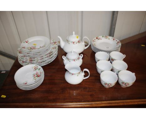 A Waterside fine china floral decorated tea / dinner service
