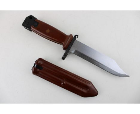 A Chinese AK47 Kalashnikov bayonet and scabbard  excellent condition 28 cm