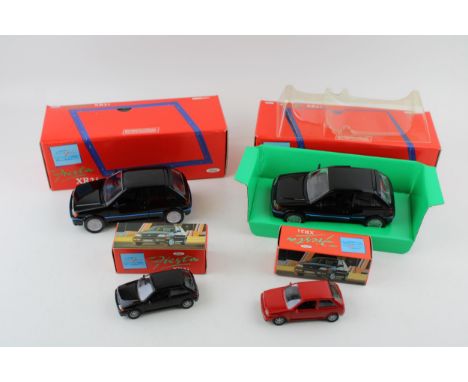 Two boxed vintage die cast models No. 1521 of Ford Fiesta XR2i 1:25 Scale by Schabak Modell, Germany together with two boxed 