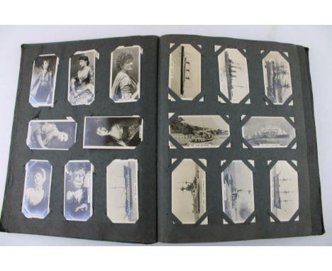 A good collection of cigarette picture cards in period album to include 'Cinema Stars', 'Etchings of Dogs', 'Paramount Christ